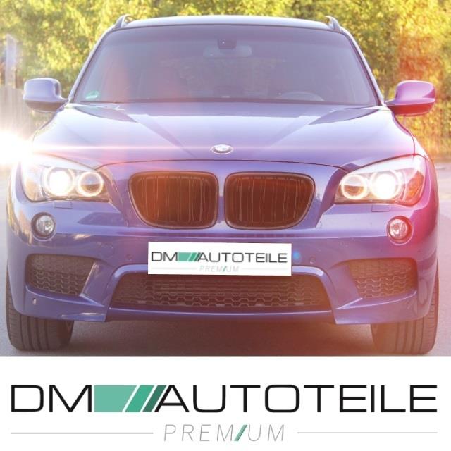 SET Kühlergrill Schwarz GLANZ Doppelsteg passt für BMW X1 E84 M Umbau 09-12