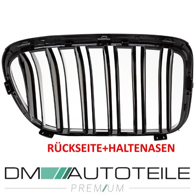 2x Kühlergrill SET Schwarz Hochglanz Sport Doppelsteg passend für BMW X3 F25 10-