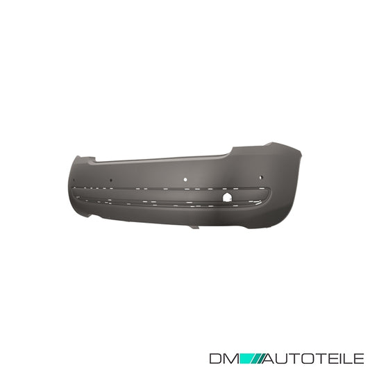Stoßstange hinten grundiert passt für Fiat 500 (312) ab 07-15 mit 4 PDC + Leiste