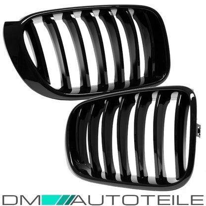 Set Sport - Performance Kühlergrill Frontgrill X3 F25 X4 F26 Schwarz Glanz lackiert ab 2014