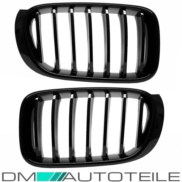 Set Sport - Performance Kühlergrill Frontgrill X3 F25 X4 F26 Schwarz Glanz lackiert ab 2014