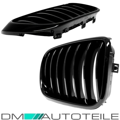 Set Sport - Performance Kühlergrill Frontgrill X3 F25 X4 F26 Schwarz Glanz lackiert ab 2014