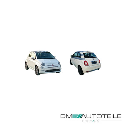 Stoßstange hinten grundiert passt für Fiat 500 (312) Facelift ab 2016 ohne PDC