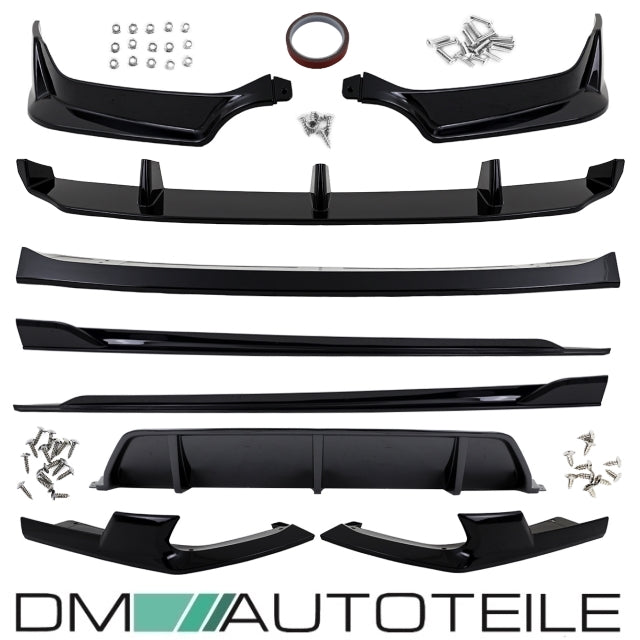 Spoiler Sport Performance Bodykit Paket schwarz glanz lackiert passt für BMW X6 G06