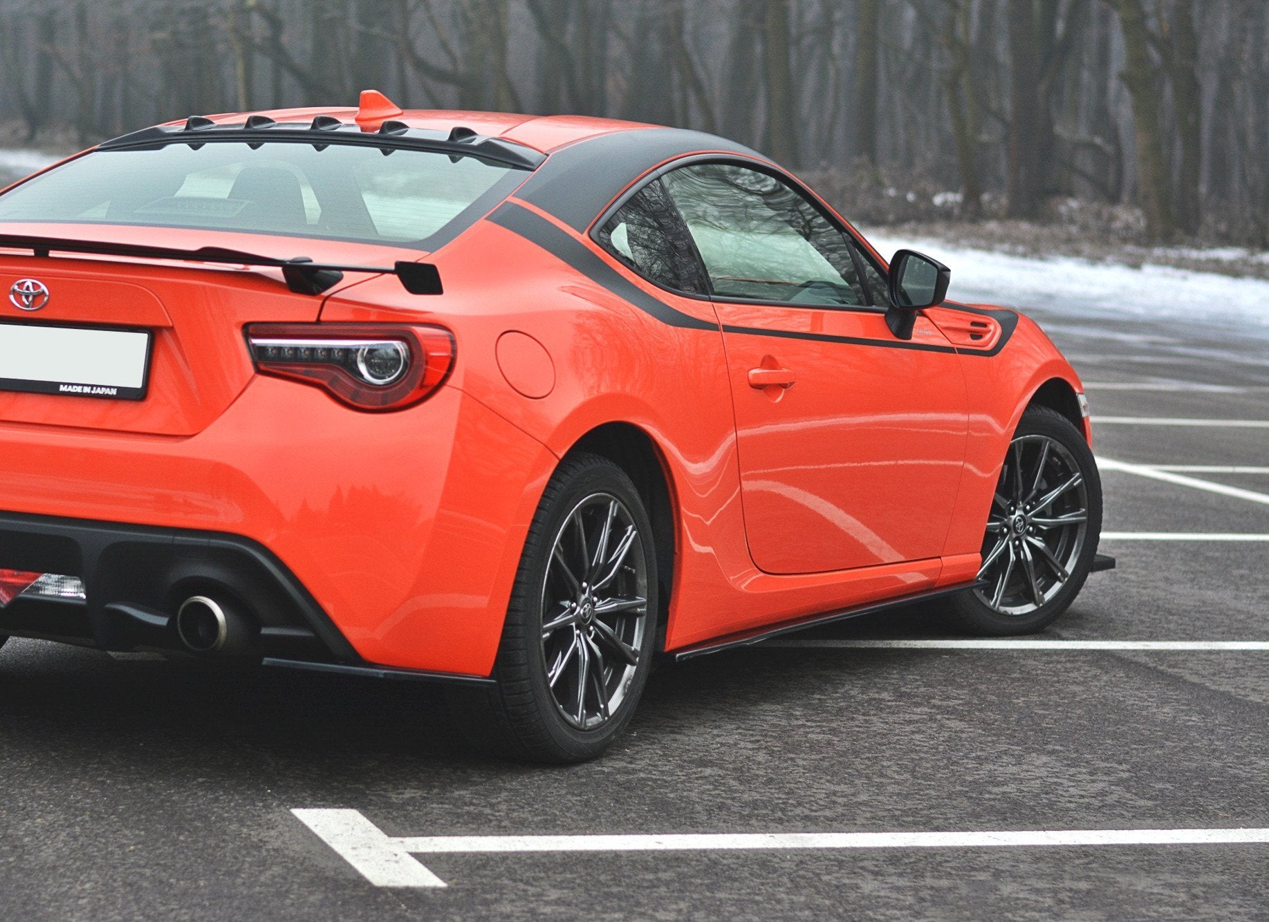 Seitenschweller Ansatz für V.1 für SUBARU BRZ/ TOYOTA GT86 FACELIFT schwarz Hochglanz