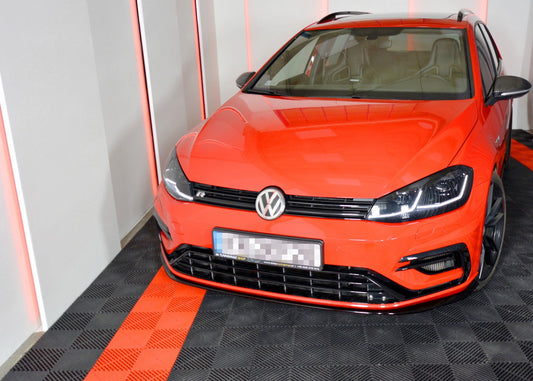 Front Ansatz V.7 für VW Golf 7 R / R-Line Facelift Carbon Look