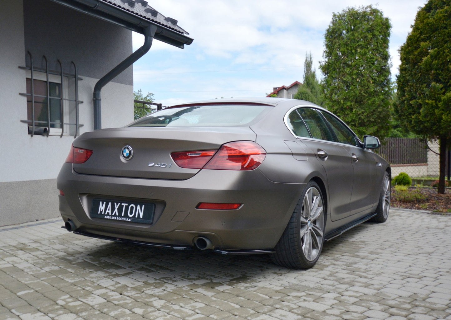 Heck Ansatz Flaps Diffusor für BMW 6er GRAN COUPÉ schwarz matt