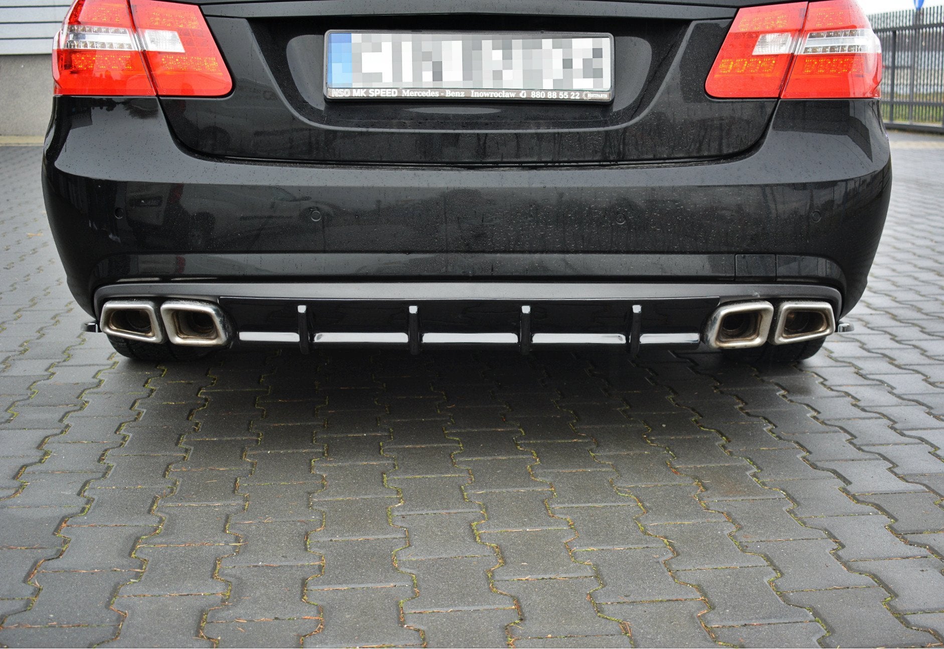 Diffusor Heck Ansatz für Mercedes E63 AMG W212  Carbon Look