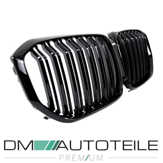 Sport Kühlergrill Schwarz Glanz Doppelsteg Kühlergitter passt für BMW X5 G05