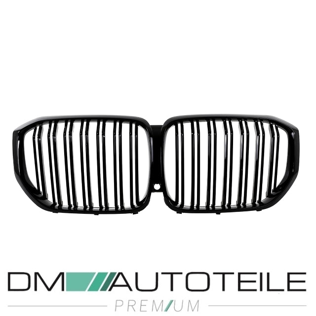 Sport Kühlergrill Schwarz Glanz Doppelsteg Kühlergitter passt für BMW X5 G05