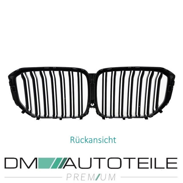 Sport Kühlergrill Schwarz Glanz Doppelsteg Kühlergitter passt für BMW X5 G05