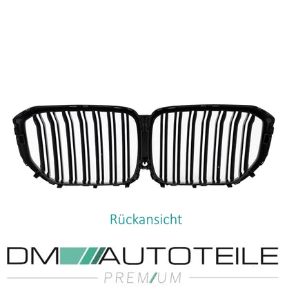 Sport Kühlergrill Schwarz Glanz Doppelsteg Kühlergitter passt für BMW X5 G05