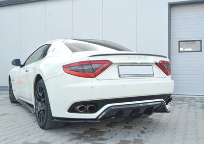 Diffusor Heck Ansatz für MASERATI GRANTURISMO schwarz Hochglanz