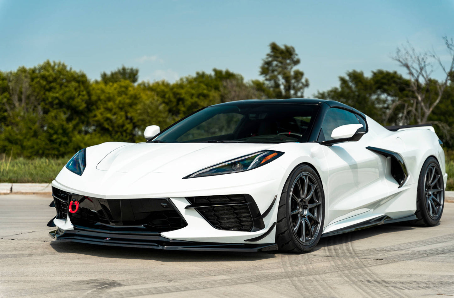 Front Ansatz für Chevrolet Corvette C8 schwarz matt