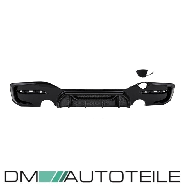 Sport-Competition Diffusor hochglanz + Carbon passt für BMW F20 F21 135 140 M-Paket LCI