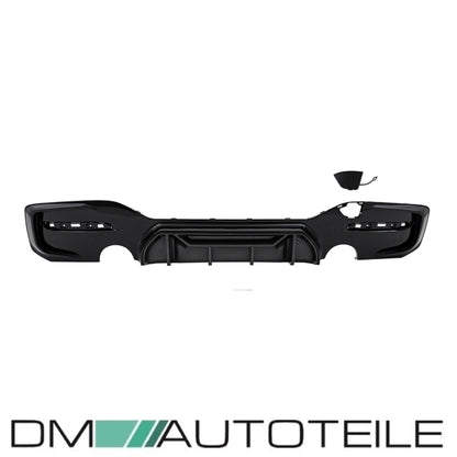 Sport-Competition Diffusor hochglanz + Carbon passt für BMW F20 F21 135 140 M-Paket LCI