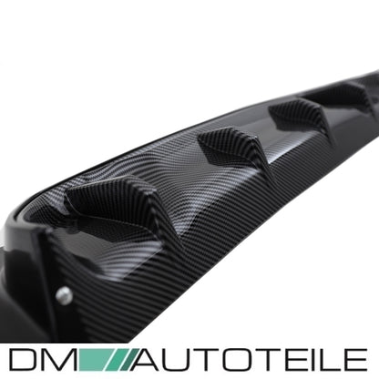 Sport-Competition Diffusor hochglanz + Carbon passt für BMW F20 F21 135 140 M-Paket LCI