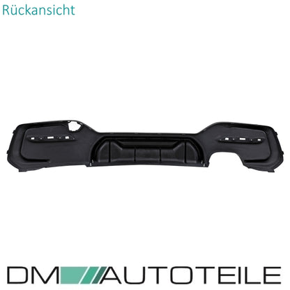 Sport Competition Diffusor schwarz matt 2-Rohr links passt für BMW 1er F20 F21 LCI M-Paket ab 2015