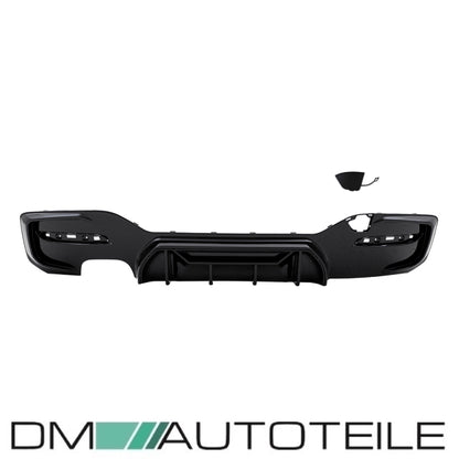 Sport Competition Performance Diffusor schwarz glanz 2-Rohr links passt für BMW 1er F20 F21 LCI M-Paket ab 2015