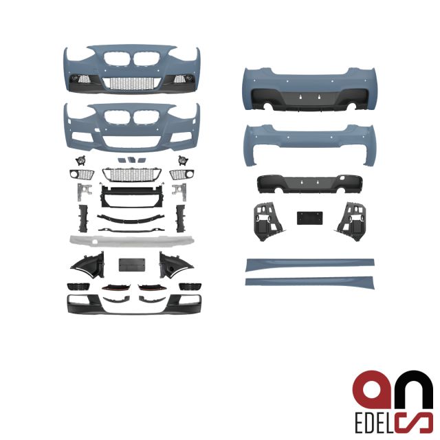 AN Sport-Performance Bodykit + Spoiler + Diffusor 135i Duplex passt für BMW 1er F20 5-Türer 11-15