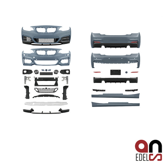 AN Evo Performance Umbau Sport Bodykit für SRA + mit/ohne PDC +Diffusor 235i passend für BMW 2er F22 F23 Serie & M-Paket M...