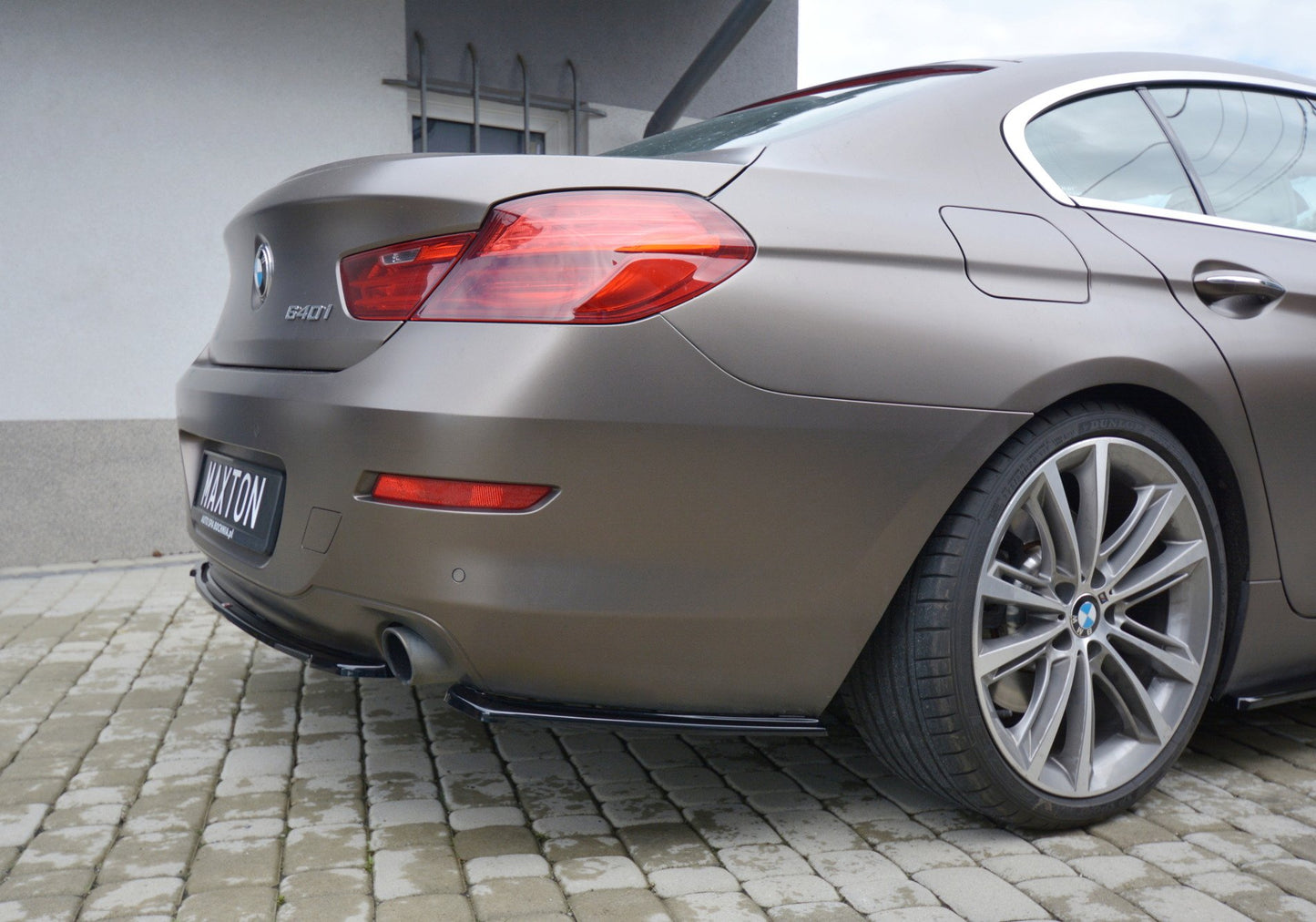 Heck Ansatz Flaps Diffusor für BMW 6er GRAN COUPÉ Carbon Look