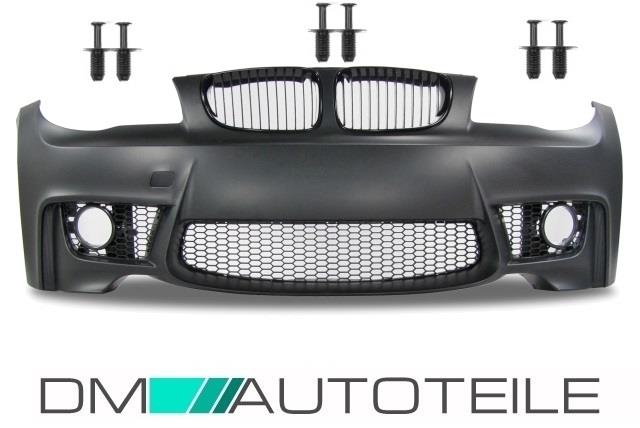 Front Stoßstange + Grill Schwarz passt für BMW 1er E81 E82 E87 E88 nicht M +ABE