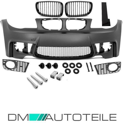 Front Stoßstange + Grill Schwarz passt für BMW 1er E81 E82 E87 E88 nicht M +ABE