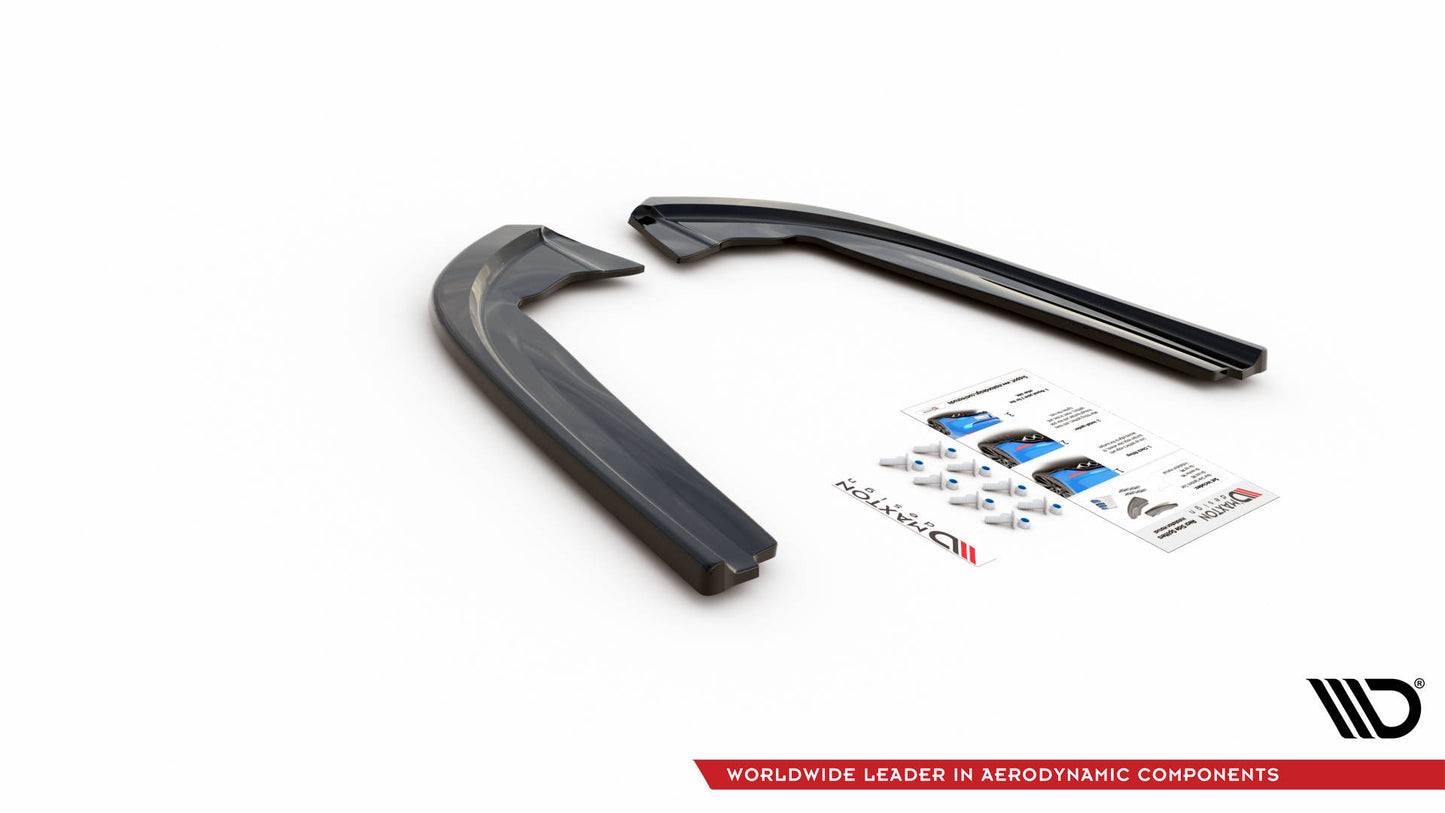 Heck Ansatz Flaps Diffusor V.2 für Ford Mondeo ST-Line Mk5 Facelift schwarz Hochglanz