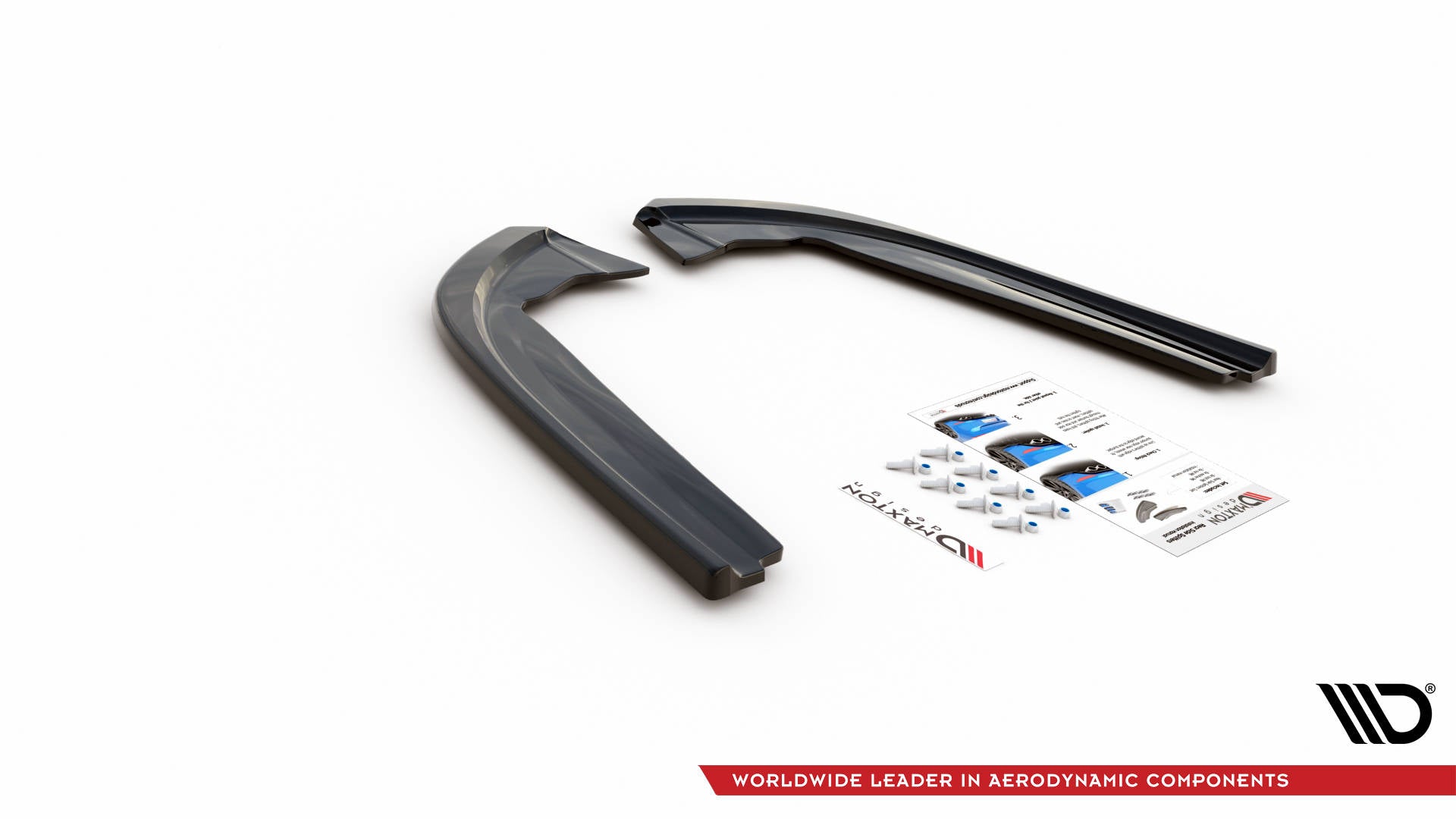 Heck Ansatz Flaps Diffusor V.2 für Ford Mondeo ST-Line Mk5 Facelift schwarz Hochglanz