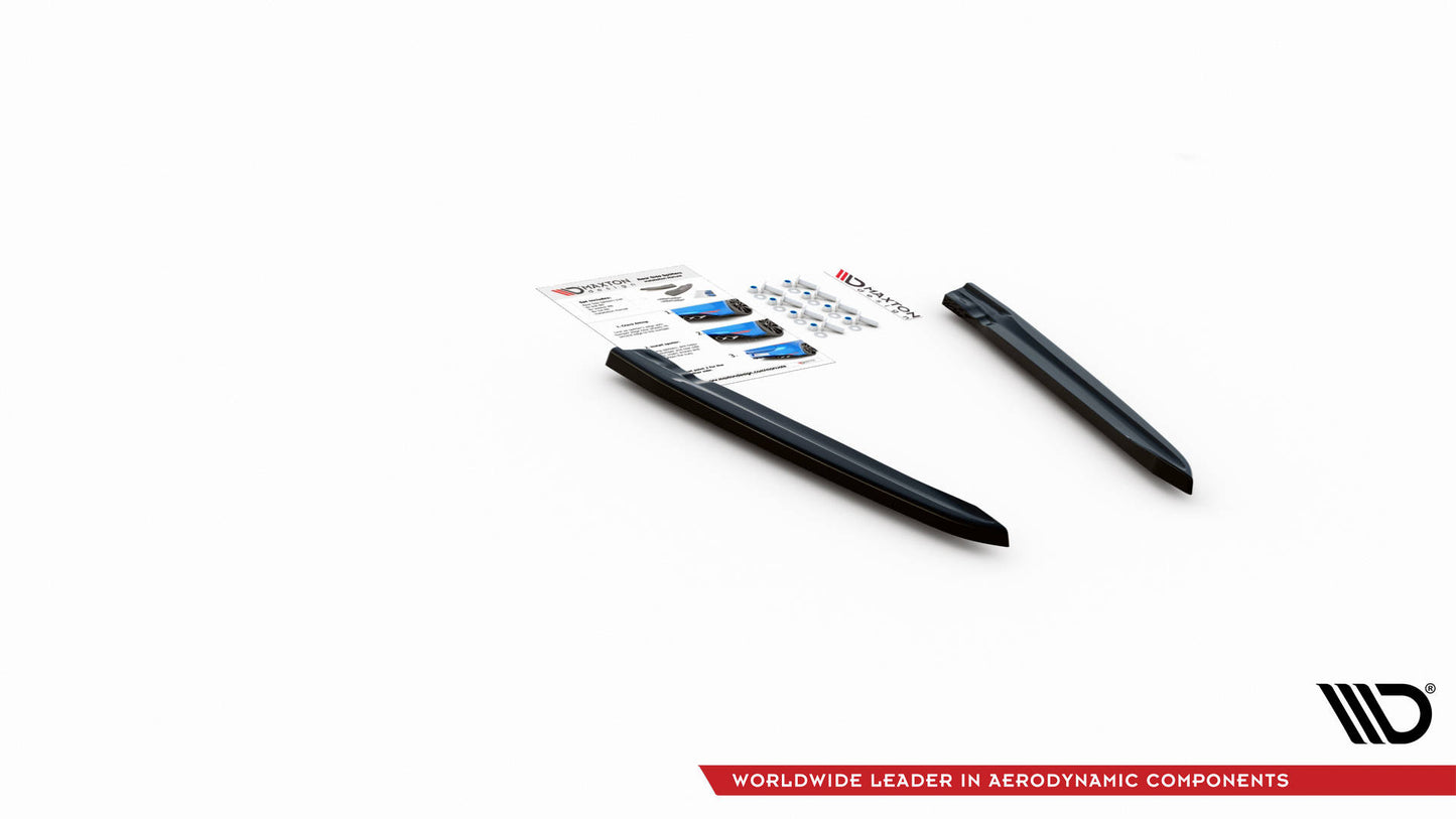Heck Ansatz Flaps Diffusor für Volkswagen Arteon R Carbon Look