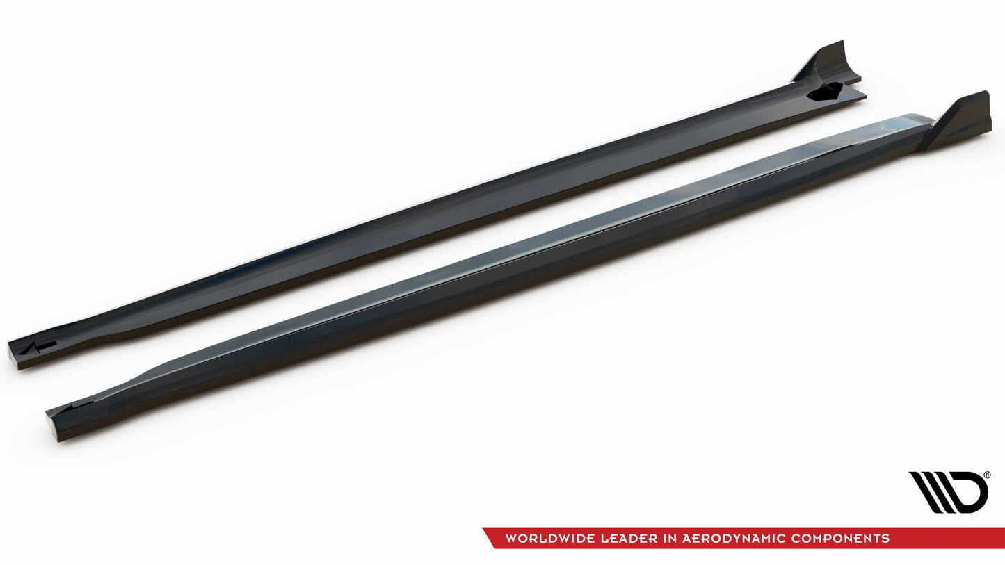 Seitenschweller Ansatz für V.2 für BMW X6 M-Paket F16 schwarz matt