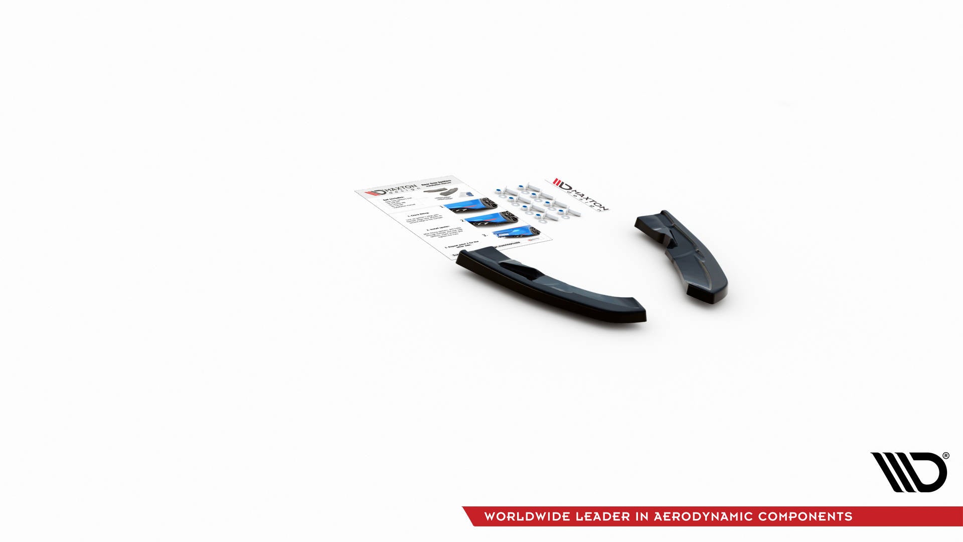Heck Ansatz Flaps Diffusor für Volkswagen Tiguan R Mk2 Facelift Carbon Look