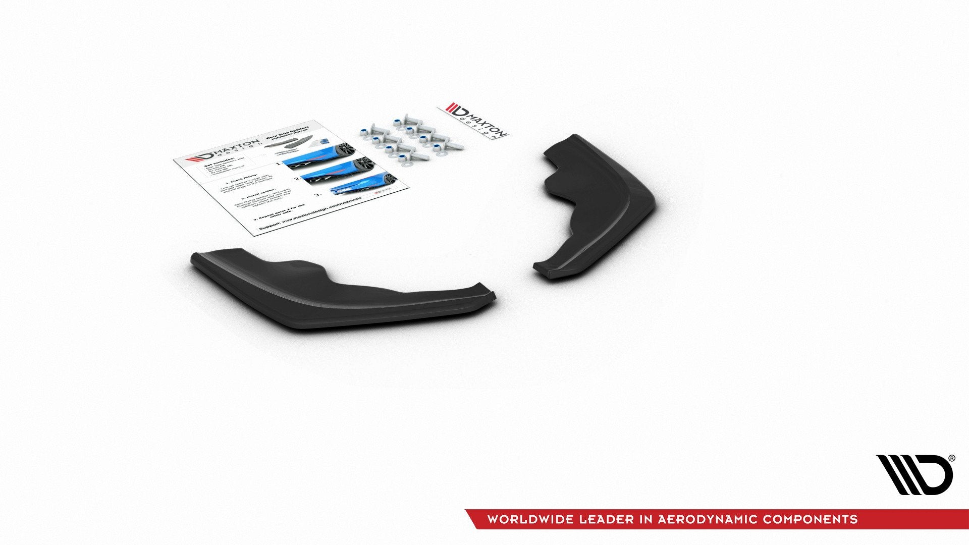 Heck Ansatz Flaps Diffusor V.2 für BMW 1er F40 M-Paket schwarz matt