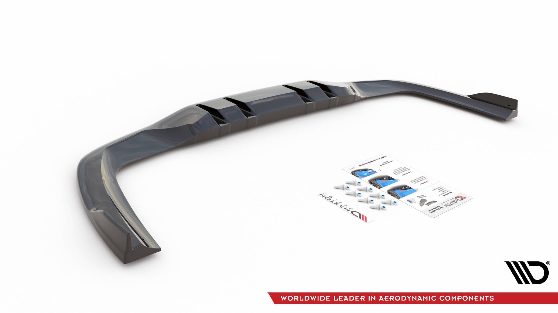 Mittlerer Diffusor Heck Ansatz DTM Look für V.2 Mercedes A 35 AMG Limousine V177 Carbon Look