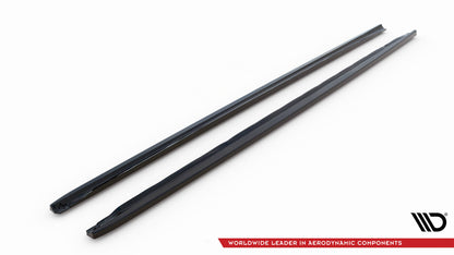 Seitenschweller Ansatz für Audi A4 B9 Facelift schwarz Hochglanz