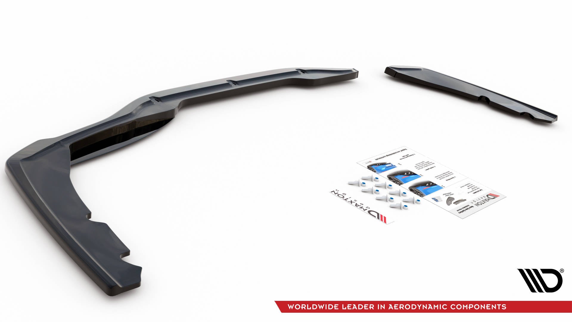 Heck Ansatz Flaps Diffusor für BMW 2 Gran Coupe M-Paket F44 schwarz Hochglanz