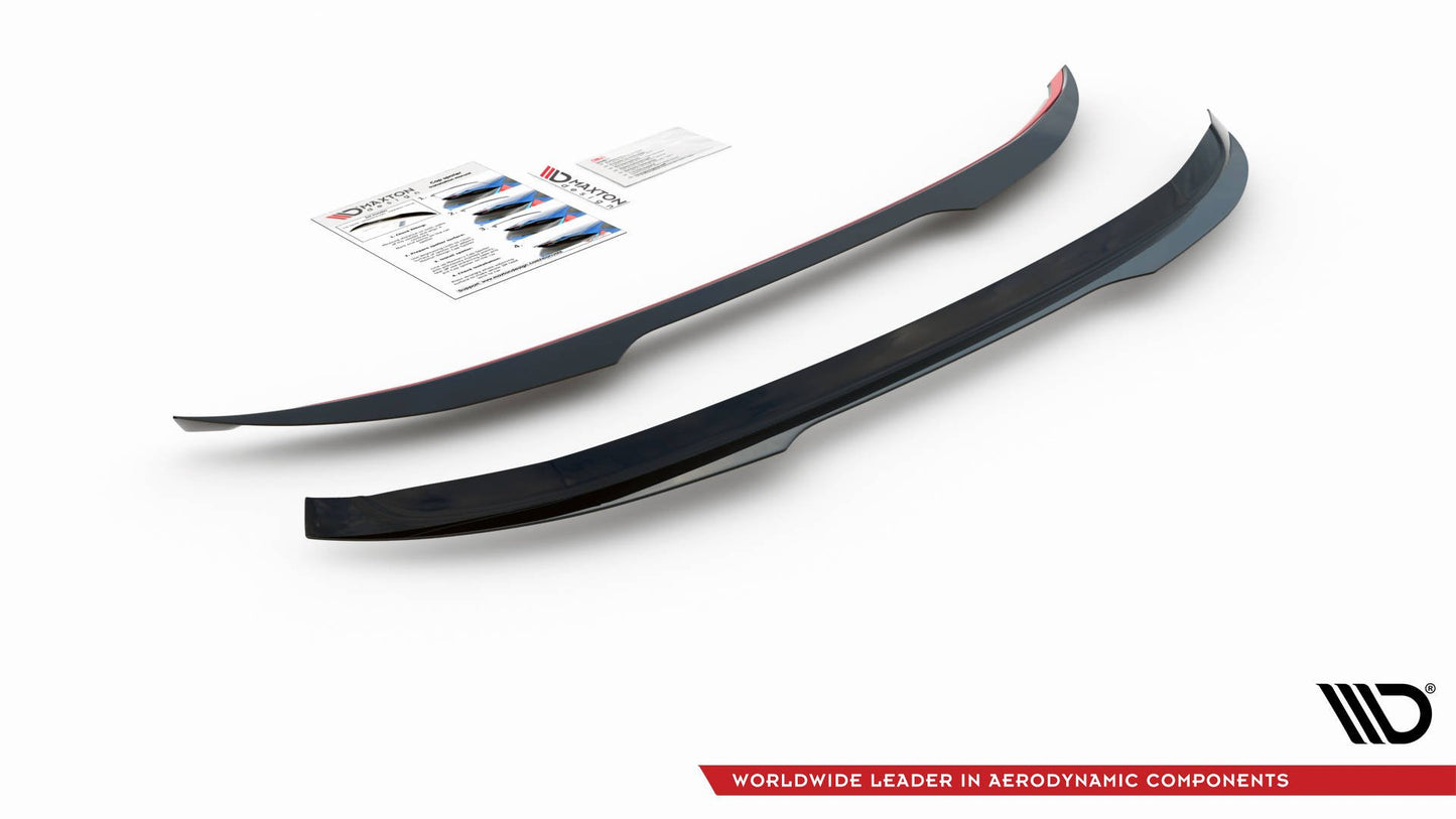 Spoiler CAP für Peugeot 308 SW Mk2 Facelift schwarz Hochglanz