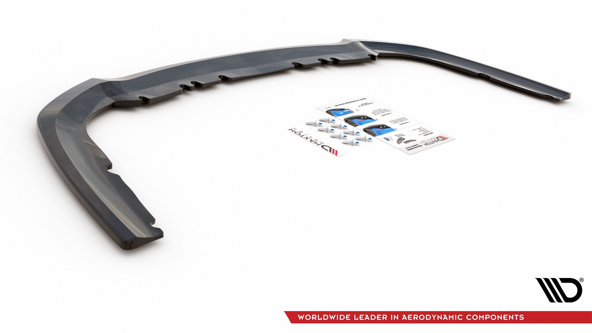 Mittlerer Diffusor Heck Ansatz für Ford Mondeo Kombi Platinium Mk5 Facelift schwarz matt