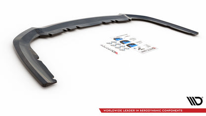 Mittlerer Diffusor Heck Ansatz für Ford Mondeo Kombi Platinium Mk5 Facelift schwarz matt