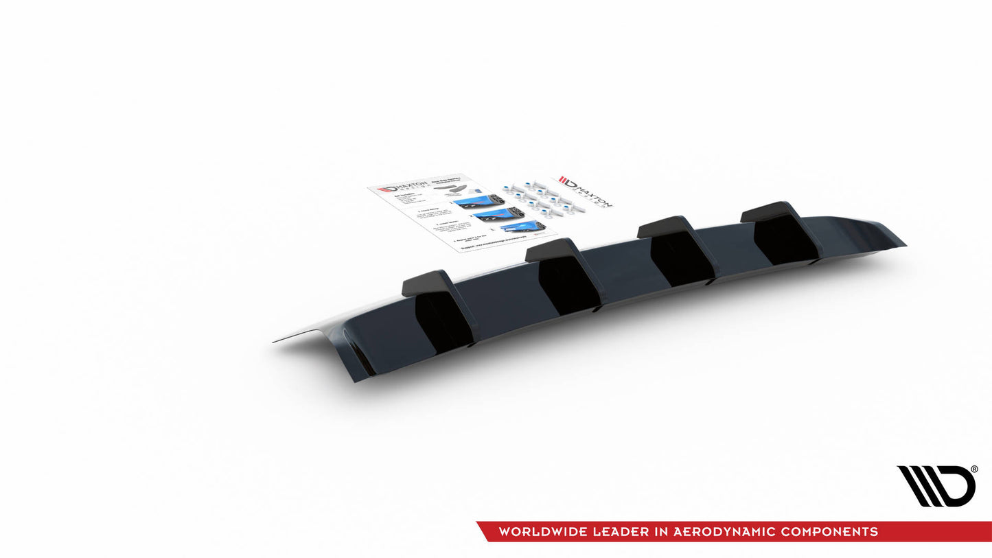 Diffusor Heck Ansatz für Volkswagen Touareg R-line Mk3 schwarz matt