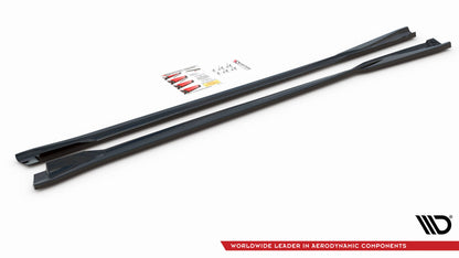 Seitenschweller Ansatz für Volkswagen Arteon R/ R-Line Facelift schwarz matt