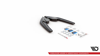 Heck Ansatz Flaps Diffusor V.2 für BMW M135i F20 schwarz Hochglanz