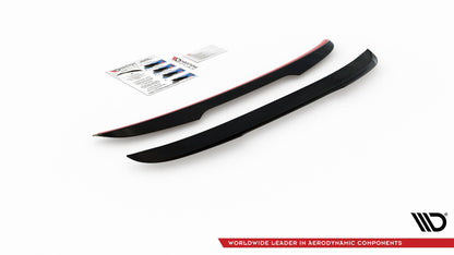 Spoiler CAP für Volvo V90 Mk2 schwarz Hochglanz