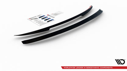 Spoiler CAP für Audi A6 S-Line / S6  C8 Avant schwarz matt