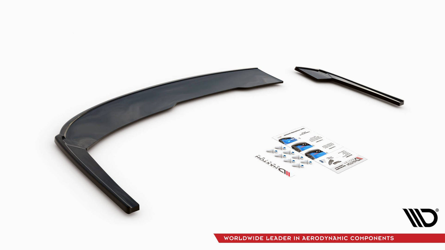 Heck Ansatz Flaps Diffusor V.2 für Audi A4 S-Line B9 Carbon Look