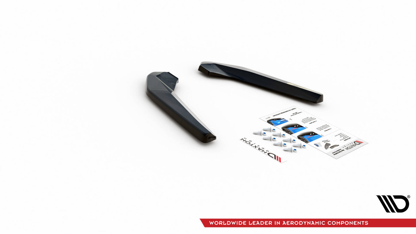 Heck Ansatz Flaps Diffusor für BMW X1 M-Paket F48 schwarz Hochglanz