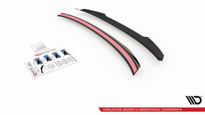 Spoiler CAP für Peugeot 508 Limousine Mk2 schwarz Hochglanz