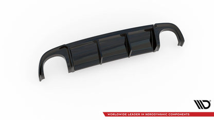 Diffusor Heck Ansatz für Audi RS4 B7 schwarz Hochglanz