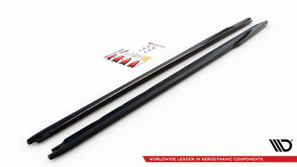 Seitenschweller Ansatz für Audi A4 Avant B9 Carbon Look